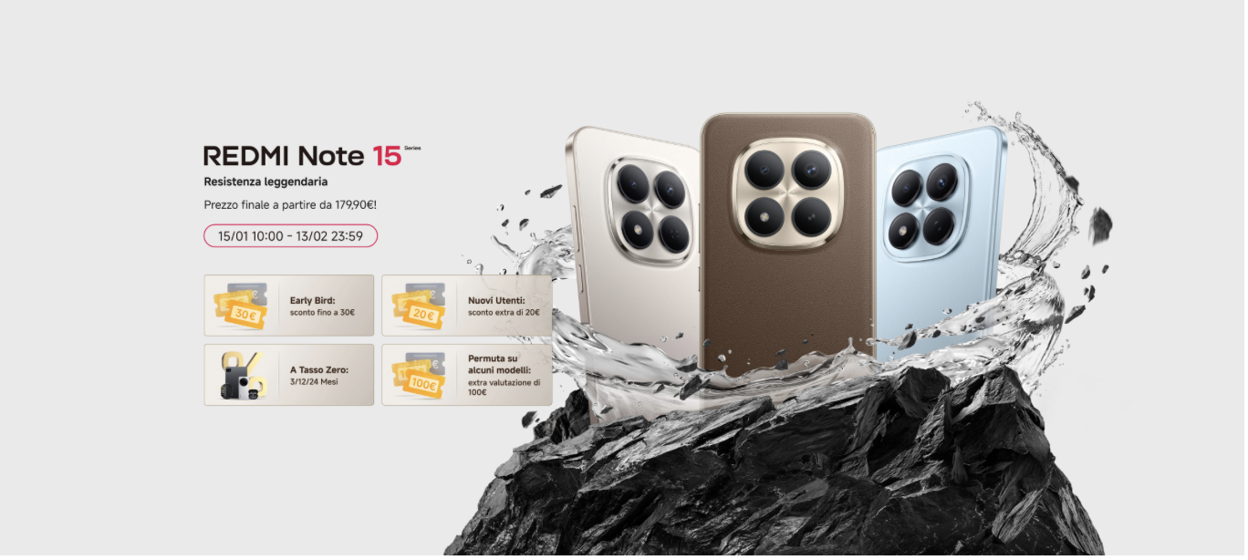Xiaomi lancia la Nuova Serie Redmi Note 15: Prezzi, Offerte Lancio e Promozioni