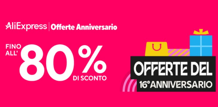 Offerte Anniversario AliExpress 2026: coupon fino a 100€ e sconti record dal 16 al 25 marzo
