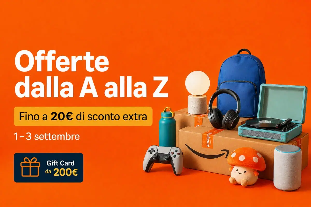 Amazon Offerte dalla A alla Z: fino a 20€ di sconto sul carrello dal 1 al 3 settembre