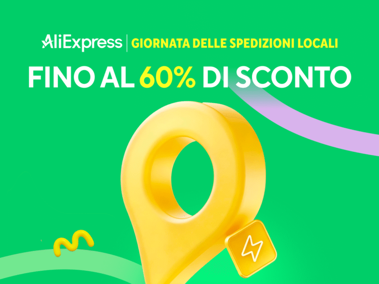 Giornata spedizioni locali AliExpress: coupon fino a 60€ e sconto PayPal dal 1 al 7 settembre