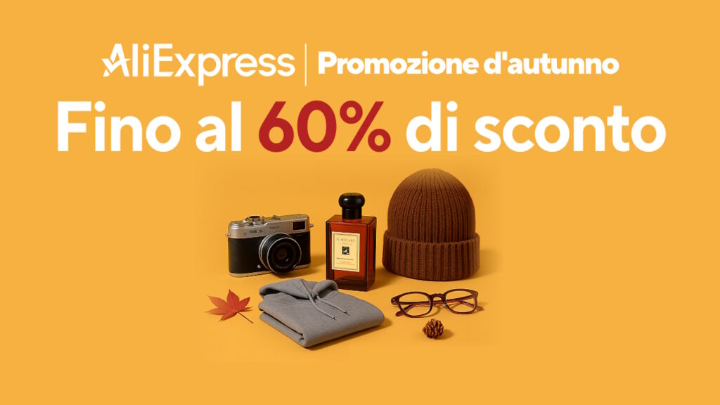 Promozione Autunnale AliExpress: coupon fino a 60€ dal 14 al 20 settembre